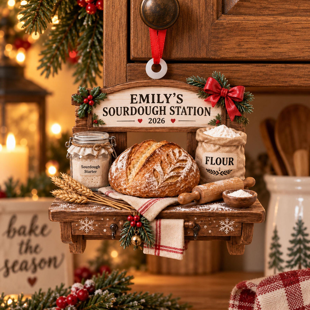 Personalized Sourdough Station Christmas Ornament 2026, Custom Name Bread Baker Starter Keepsake, Baking Lover Gift Tree Decoration f183ee00-14a4-4a97-b40d-567a1d926572-4.jpg