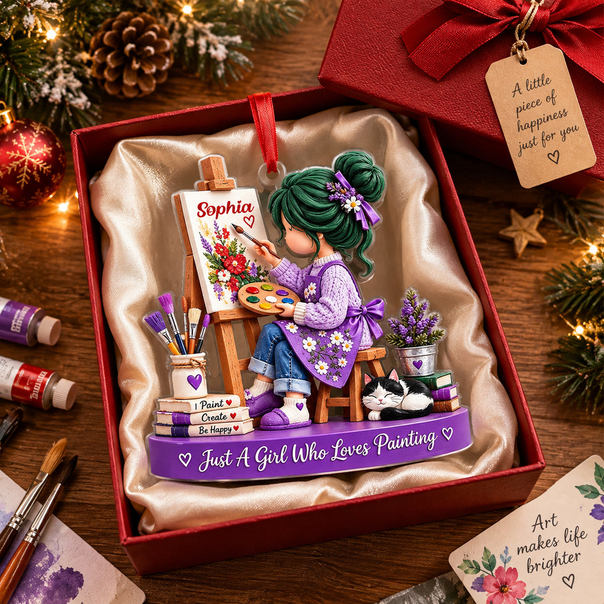 Personalized Artist Christmas Ornament, Girl Who Loves Painting Gift, Art Lover Gift f18c3f5a-8ad0-4d95-b968-e41672677c67-Banner-4.jpg