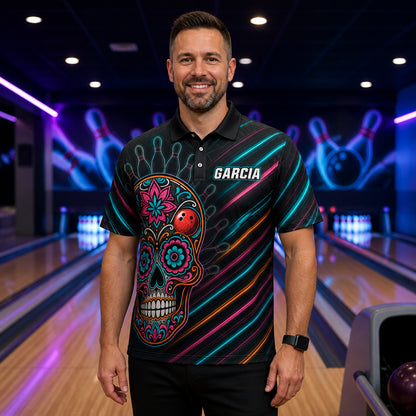 Neon Lane Sugar Skull Bowling Polo – Custom Team & Player Name - Personalized Polo shirt - All over printed f1ba8af9-b885-4b80-bede-5ed8290fddde.jpg