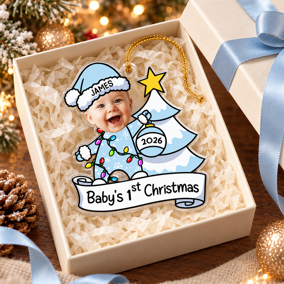 Baby's First Christmas - Personalized Acrylic Photo Ornament f201966b-eaa1-43c8-9896-e13ea4807e91-5.png