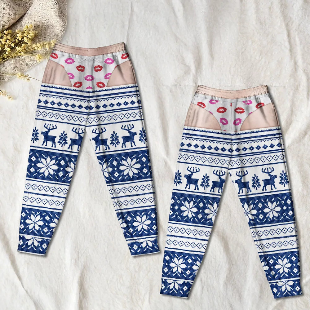Funny Christmas Sweatpants for Women – Reindeer Fair Isle Print with Thong Illusion f2db8c9f-2690-48ba-8325-8b16813c4fdb-2.webp