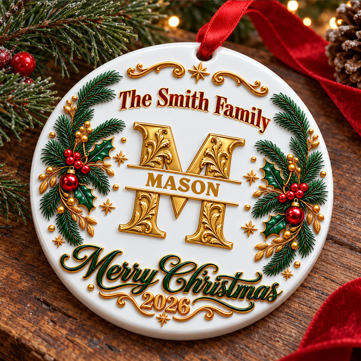 Awesome Family Merry Christmas 2026 - Real 3D Raised Ornament f31eb0c5-ea90-445c-a693-0ded38187b2e-3-2-.jpg