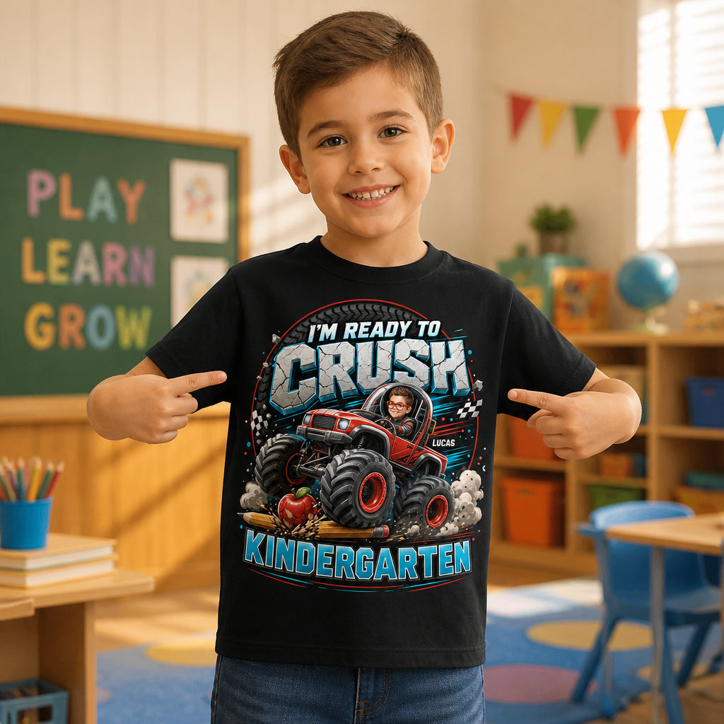 Ready to Crush Kindergarten – Custom Kid Portrait Monster Truck Tee - Personalized T-Shirt - All over printed f36dbc43-7e7f-4fdc-bde5-a55cedb1f8de.jpg