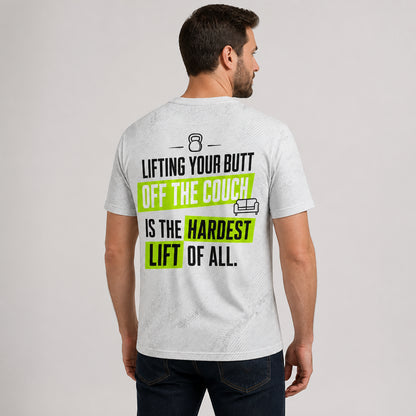 Hardest Lift Off The Couch — Gym Motivation Tee - T-Shirt - All over printed f385df04-fd67-43bc-80ad-60912f9dd09f.jpg
