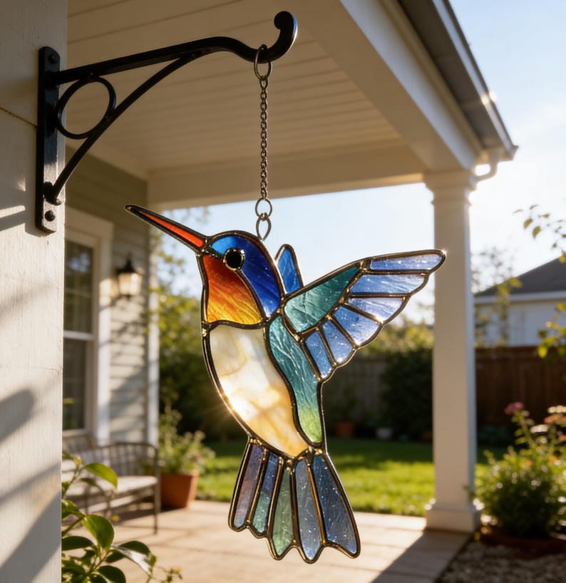 Hand Hummingbird Glass Sun Catcher, Mother's Day Gift, Commemorative and Appreciation Gift, Spring Home Decor, Unique Artwork for Bird Lovers f45bf2eb-64e8-45f3-8475-6bbda06eba49-p4.jpg