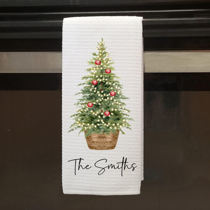 Personalized Christmas Tree Tea Towel, Farmhouse Kitchen Decor f4bc3eb3-ca26-4549-a158-13b4c4810cfb-1.png