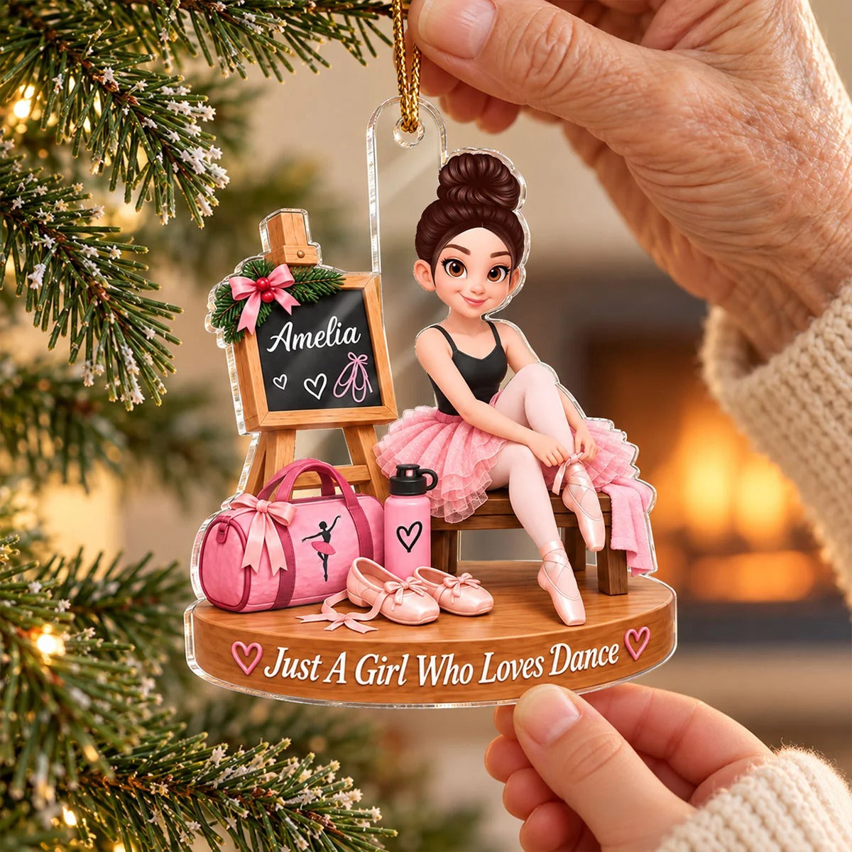 Just A Girl Who Loves Dance Ballet - Personalized Acrylic Ornament - Christmas Gift for Daughter, Granddaughter, Ballerina, Dancers f4c7ff8e-91c0-43b6-94d1-efb8ee36f8d2-KJSCnJBkz5__pod3202610051221_web-8.jpg
