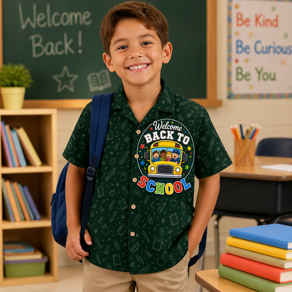 Welcome Back To School Bus Kids Hawaiian Shirt - Hawaiian Kids Shirt - AOP f54889a3-6189-4a7f-8614-b751639accca.jpg