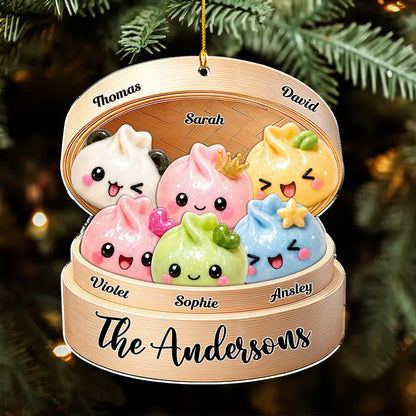 Personalized Family Dumpling Ornament, Custom Names and Family Name Dim Sum Basket Christmas Decoration, Cute Family Keepsake Gift f595a05d-54c3-4693-99cf-6b695d11cfa8-2.webp