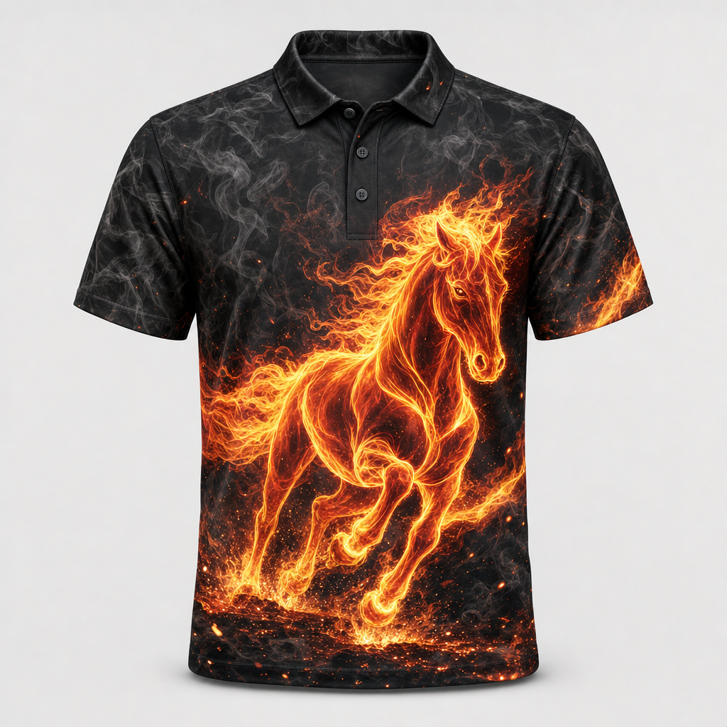 Blazing Stallion AOP Polo - Polo shirt - All over printed f5c11080-73ea-4ca4-b866-9d0767149c2f.png