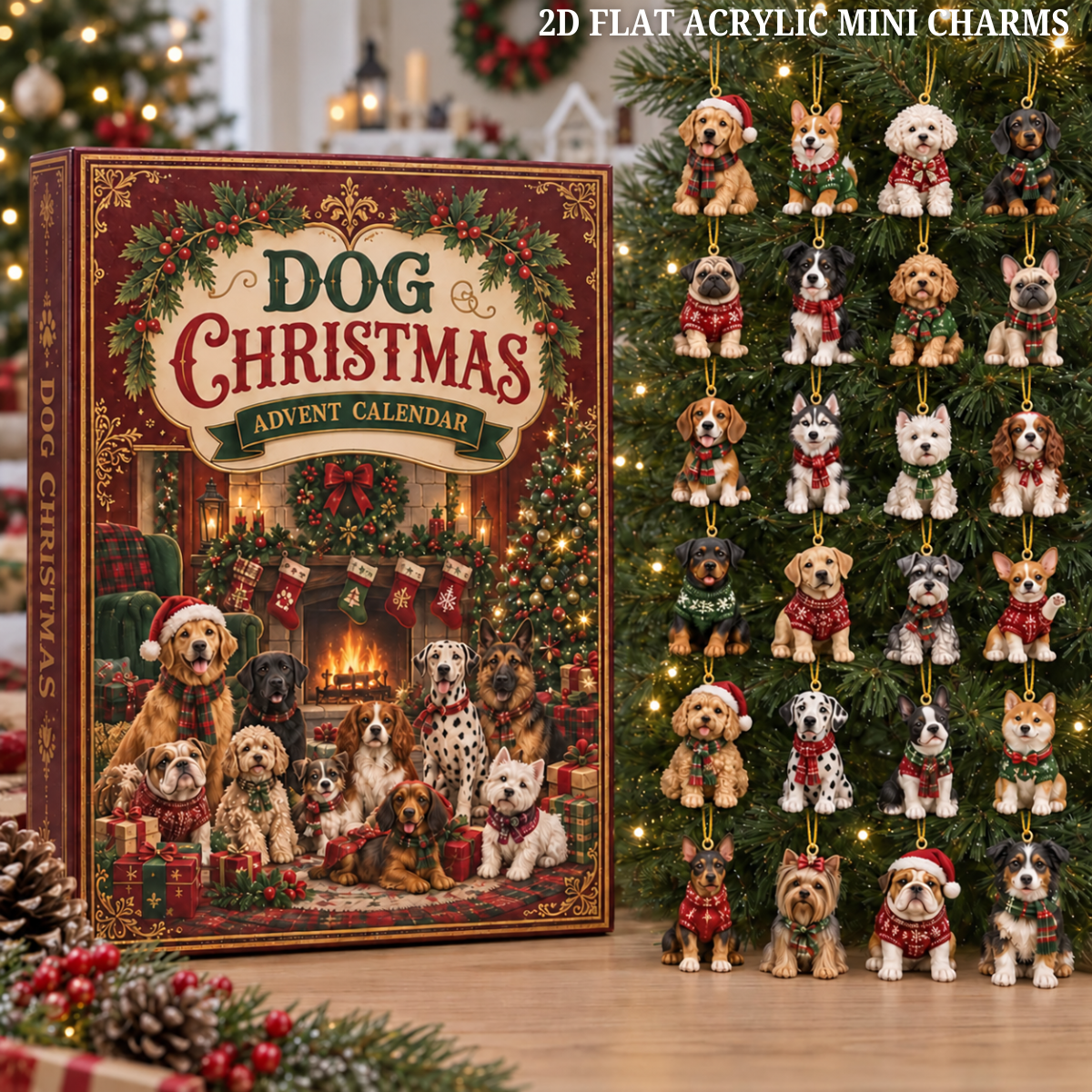 Dog Christmas Advent Calendar 2026, 24 Flat Acrylic Dog Ornaments f65e943b-00bf-45d5-9c12-617484dfa7d5-1.png