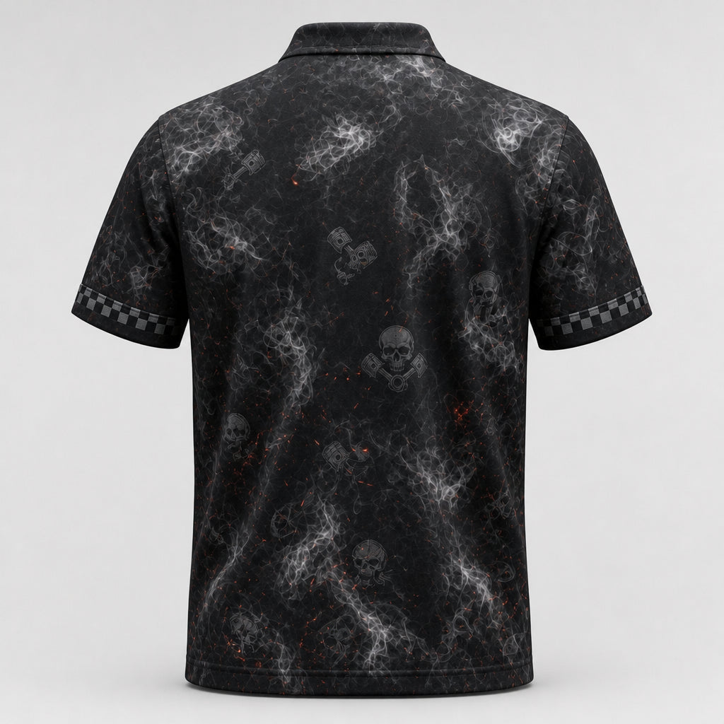 Born To Ride Smoke-Skull AOP Polo - Polo shirt - All over printed f7db4e75-f235-4d17-b174-f4e06748b16f.jpg