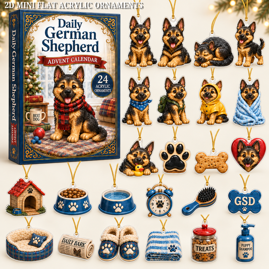 Daily German Shepherd Advent Calendar 2026 - 24-Day Festive Countdown, Acrylic Charms Blind Box - Gift For Dog Lovers f8a7ac48-6478-45a5-89c6-fce0494ed484-german-shepherd-text.png