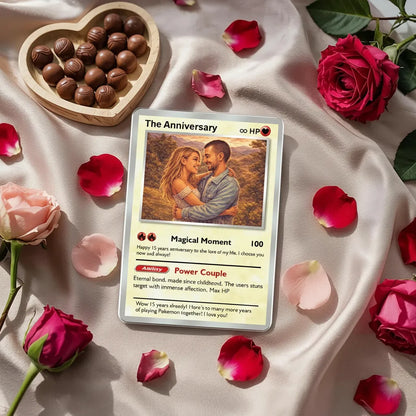 Pixel Art Couple - Personalized Poke Card For Couple
