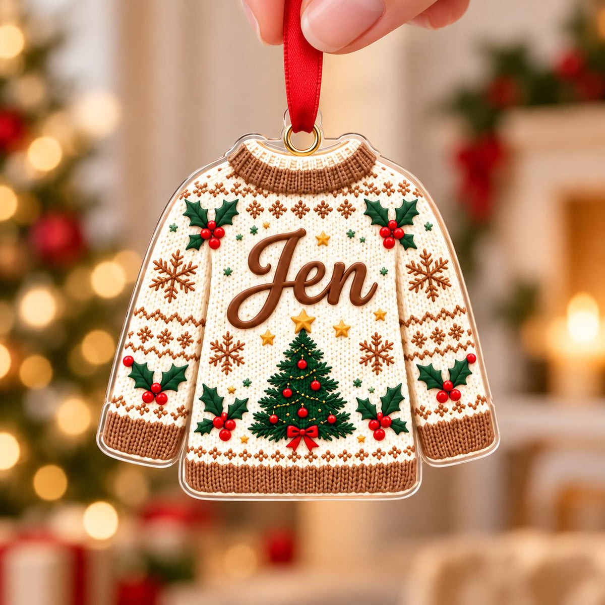 Custom Sweater Christmas Ornament With Name, Baby Name Ornament, Kids Gift 2026 Mini Sweater Letter Name Xmas Tree Decor, Family Ornament f97627c4-125b-41d8-9717-ecff9d19ab56-3.jpg