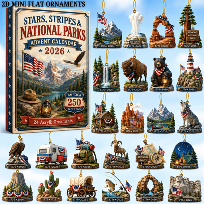 Stars, Stripes & National Parks Advent Calendar 2026 - 24-Day Festive Countdown, Acrylic Charms Blind Box - Gift For Family & Friends fa141566-e43d-4c03-b955-7c4b6d3c5e3f-national-parks-text.png