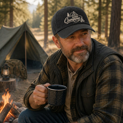 Gone Camping Embroidered Dad Cap - Lifestyle 1