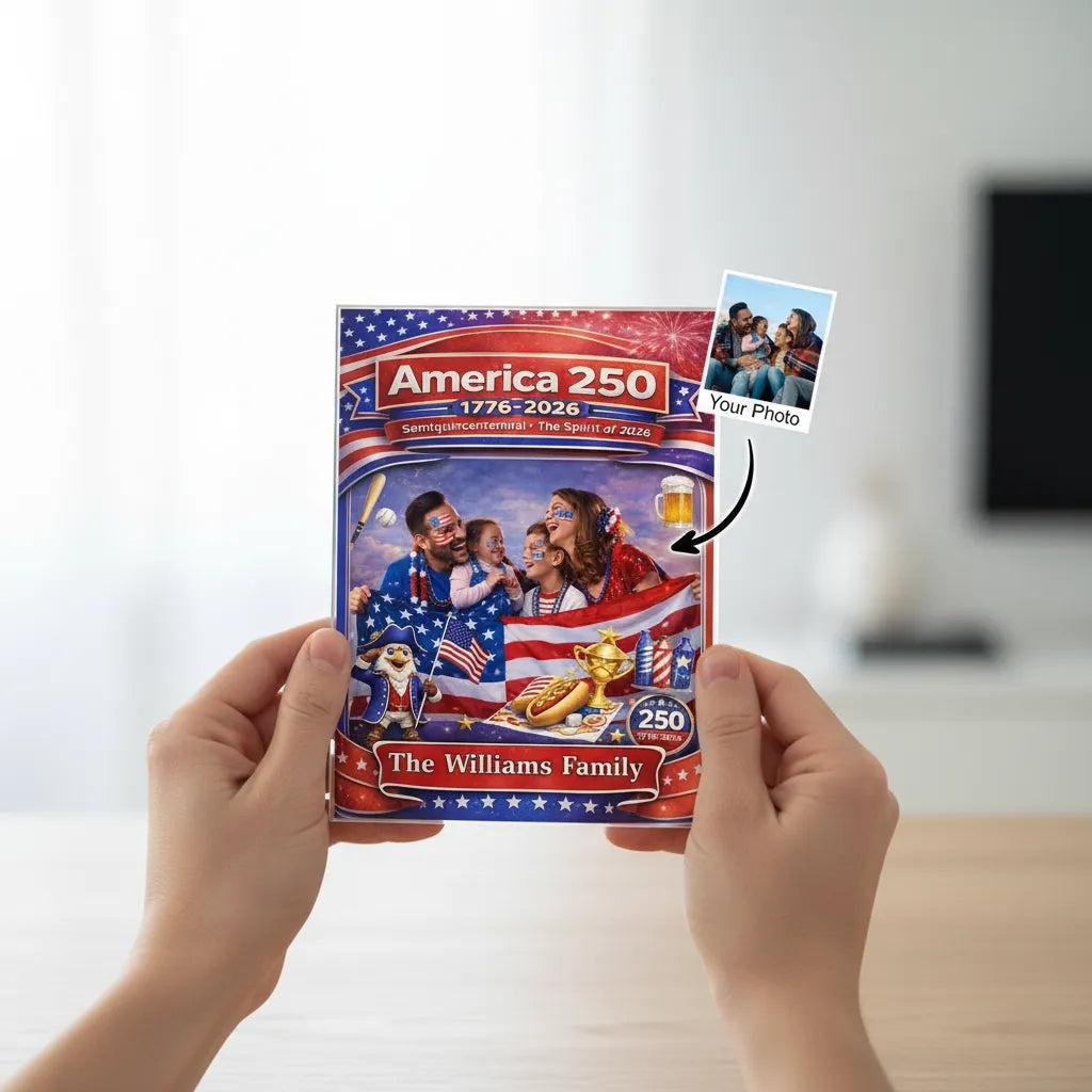 250th America Anniversary - Upload Photo Acrylic Block Keepsake