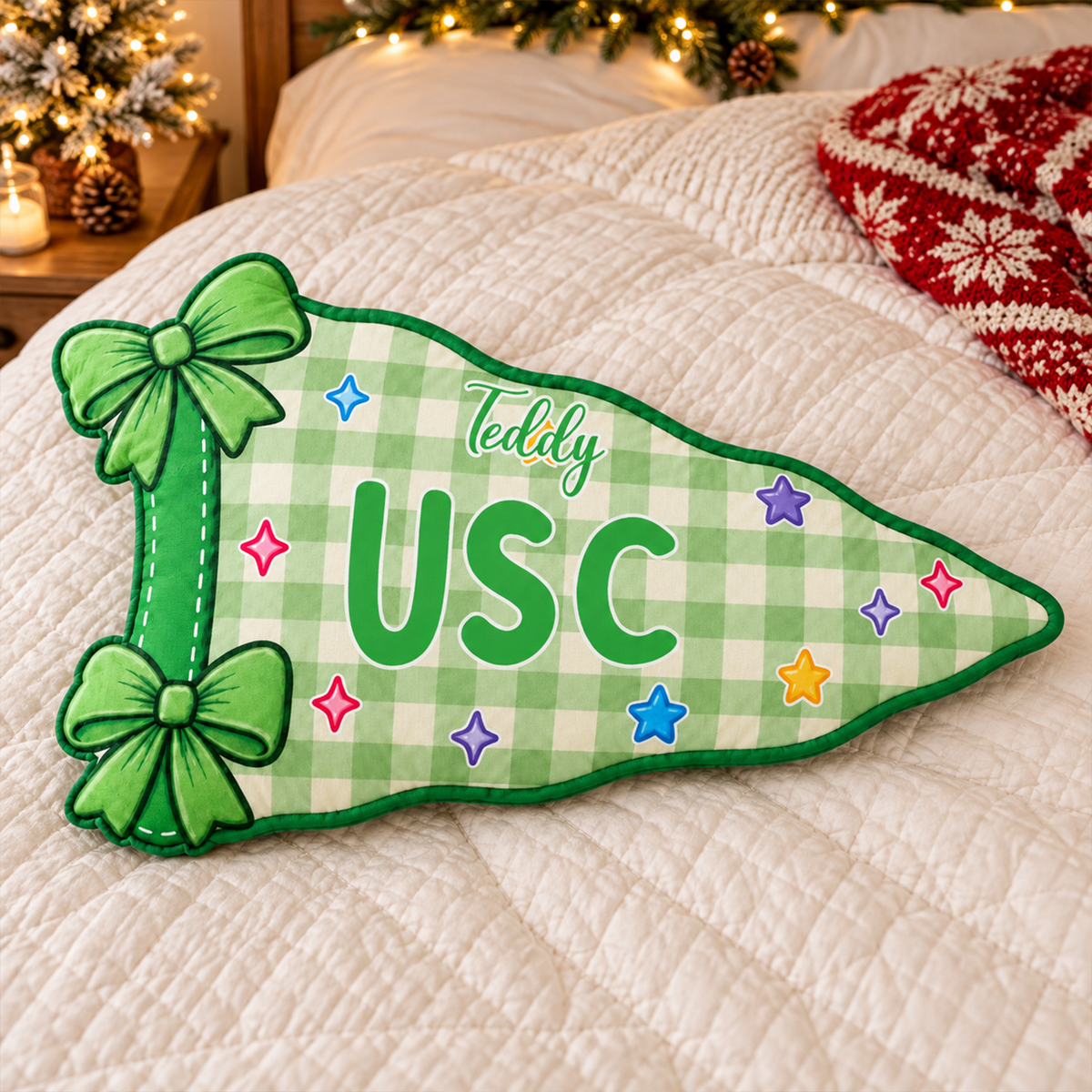 University Pennant Custom Shaped Pillow -  Custom Student Name Gift, College Acceptance Keepsake, Christmas Decor fcc24b1c-cbd8-44ea-98dd-e5c44a955f8d-2-3-.png