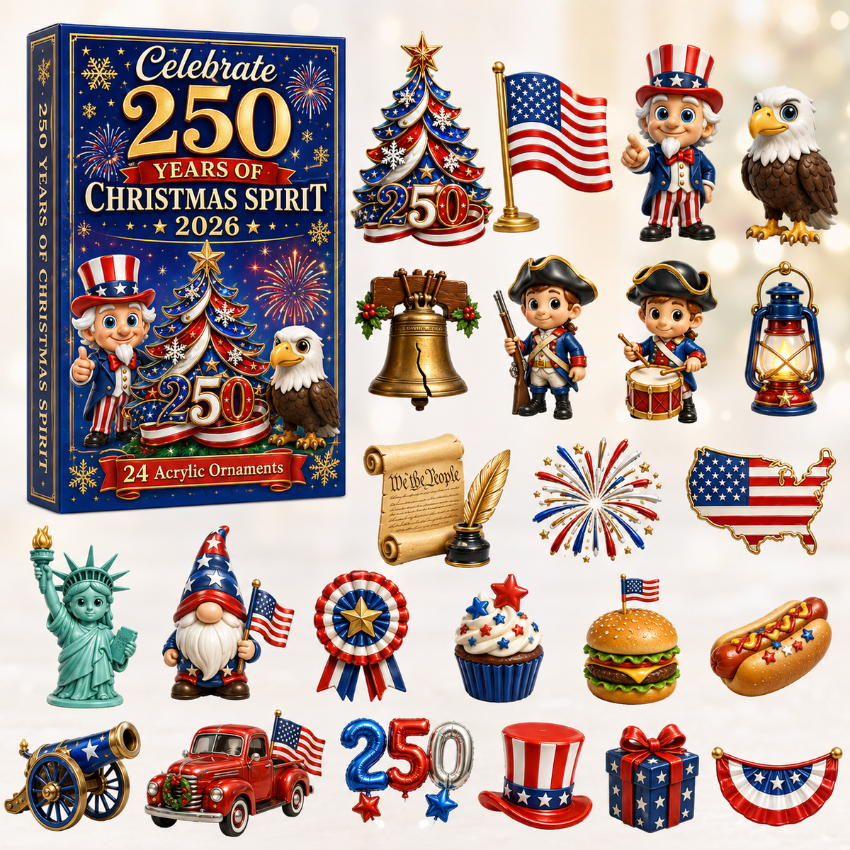 250 Years of Christmas Spirit Advent Calendar 2026 - 24-Day Festive Countdown, Acrylic Charms Blind Box - Gift For Family & Friends fcc4ac6b-dbf4-4e4a-8757-28a872d749e2-250.png