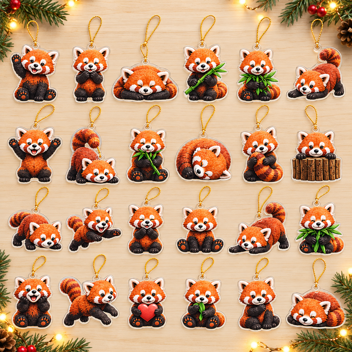 Playful Red Panda Advent Calendar 2026 - 24-Day Festive Countdown, Acrylic Charms Blind Box - Gift For Red Panda Lovers fd742034-2416-456e-851a-735a3f446b54-red-panda-charms.png