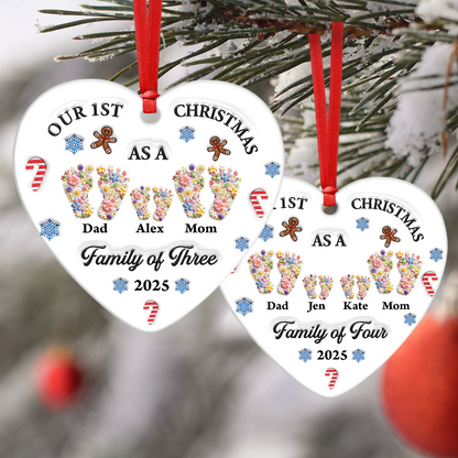 Our First Christmas Floral - Personalized 3D Effect Heart Ceramic Ornament fe7c2bef-6f1a-447a-b368-5c1b30b87728-5.png
