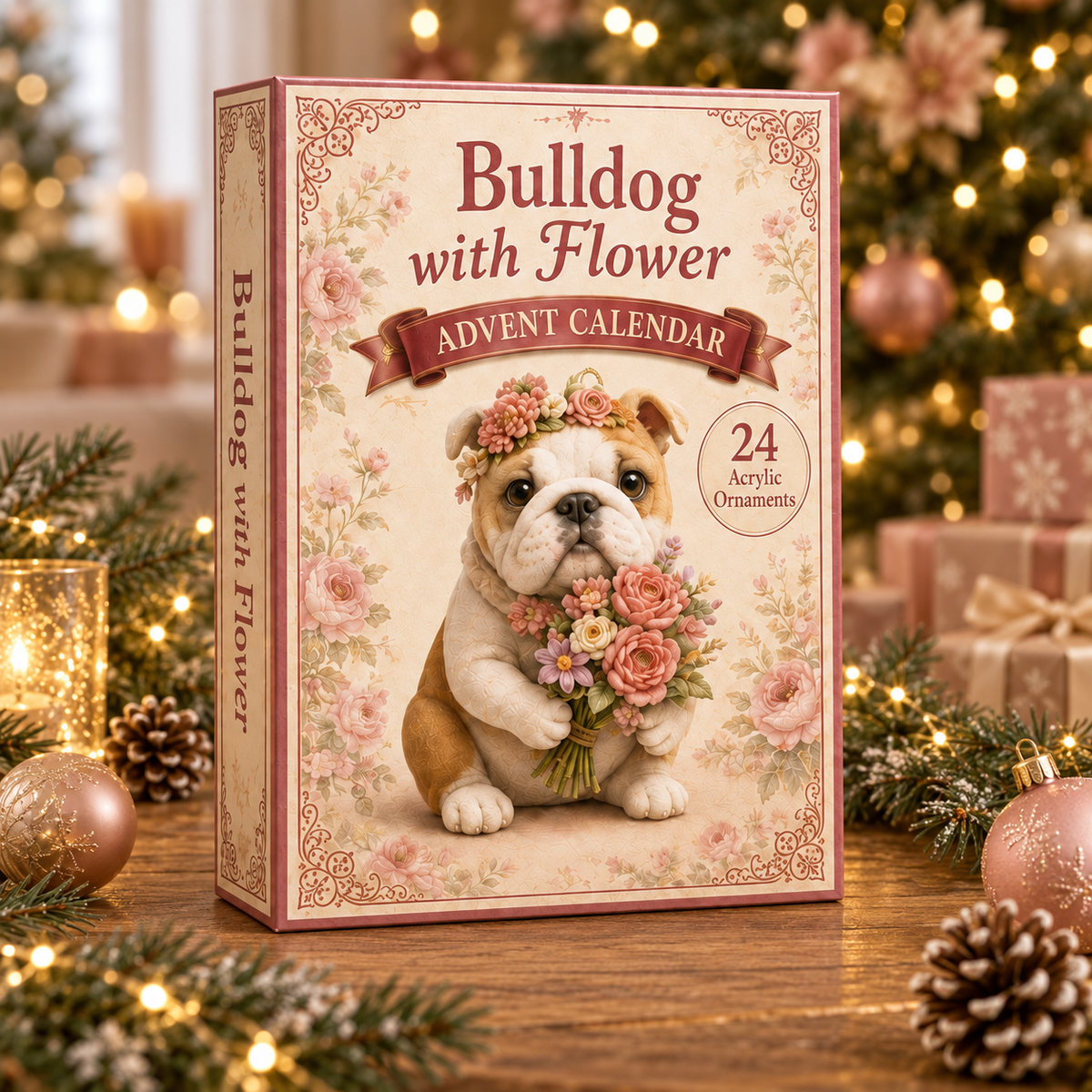 Bulldog With Flower Advent Calendar 2026 - 24-Day Festive Countdown, Acrylic Charms Blind Box - Gift For Bulldog Lovers ff61012b-46da-44eb-a7c9-16b0e2f072e5-bulldog-box.png