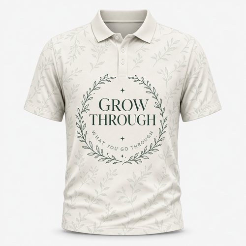 Grow Through Botanical Badge Polo - Polo shirt - All over printed ff6d7d73-bf32-4f34-8301-0ce27fc6b431.png