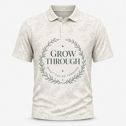 Grow Through Botanical Badge Polo - Polo shirt - All over printed ff6d7d73-bf32-4f34-8301-0ce27fc6b431.png