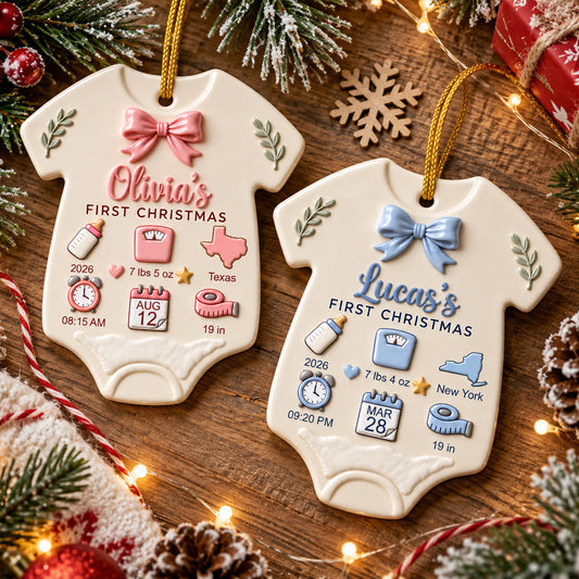 Baby First Christmas Baby Newborn Keepsake - Real 3D Raised Ornament ffe2c5fa-15bd-4126-8945-83f0ca994f88-5-3-.jpg