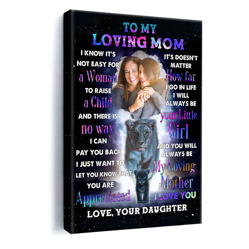 Lion Mom To My Loving Mom - Personalized Photo Canvas - Gift For Mom first-image-canvas_35126e5b-7f3b-4577-a209-b0daafae098b.jpg