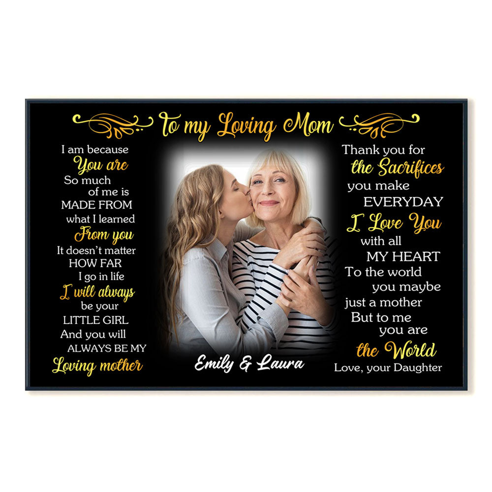 Golden Lines Artwork I Am Because You Are - Personalized Photo Canvas - Gift For Mom first-image-poster_8bfc648d-6af1-42dc-aa60-62700ebaf465.jpg
