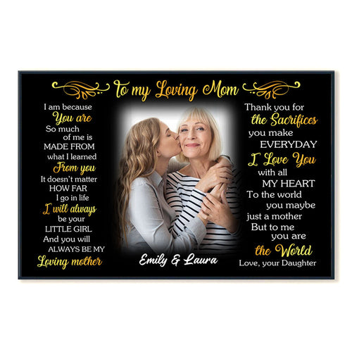 Golden Lines Artwork I Am Because You Are - Personalized Photo Canvas - Gift For Mom first-image-poster_8bfc648d-6af1-42dc-aa60-62700ebaf465.jpg