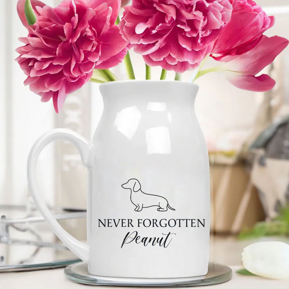 Pet memorial planter, dog memorial, loss of pet gift, personalized gift flower pot, custom dog breed loss of dog, pet memorial gift flower_vasebanner.jpg