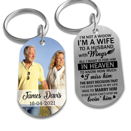 I'm Not A Widow - Personalized Photo Stainless Steel Keychain - Memorial gg_5c69ce0a-94bd-4ff6-81cb-a873a060192d.jpg