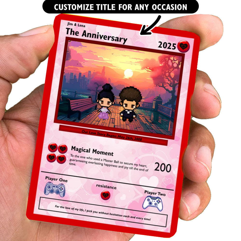 Our Love Game Card - Personalized Poke Card For Couple