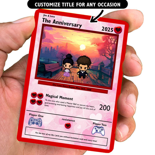 Our Love Game Card - Personalized Poke Card For Couple