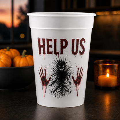 Drink If You Dare – Personalized Plastic Frosted Water Cup – Dark Halloween Gift