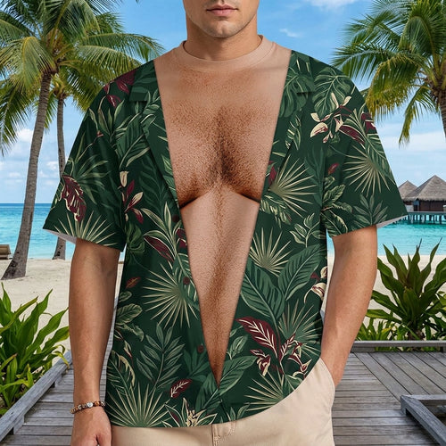 Funny Hairy Chest Illusion Tropical Hawaiian Shirt for Men – Novelty Beach Vacation Button-Up hero-6a70641caa22cd6a7d384f1e.jpg