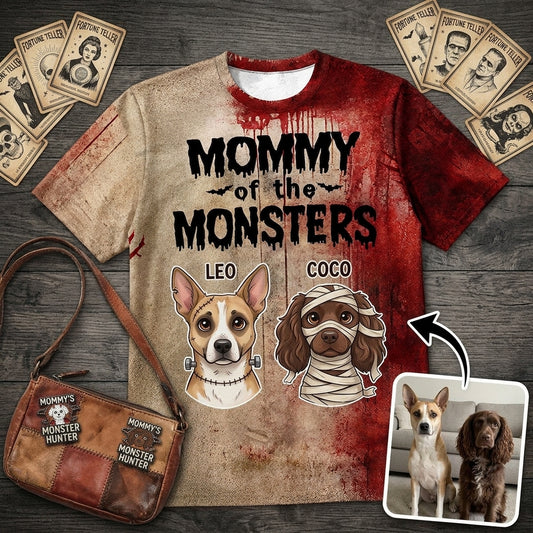 MOMMY of the MONSTERS – Personalized Photo T-Shirt - All over printed – Halloween Gift hero-6a71718c7b6adc6f6375d033.jpg