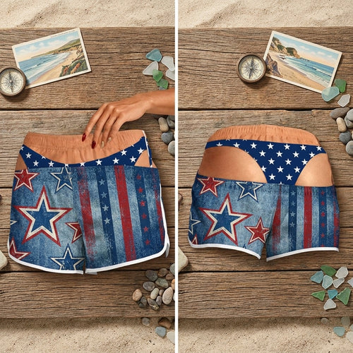 Funny Patriotic Bikini Bottom Illusion Shorts for Women – American Flag Beach Shorts hero-6a729fd3737425c5d53509d2.jpg