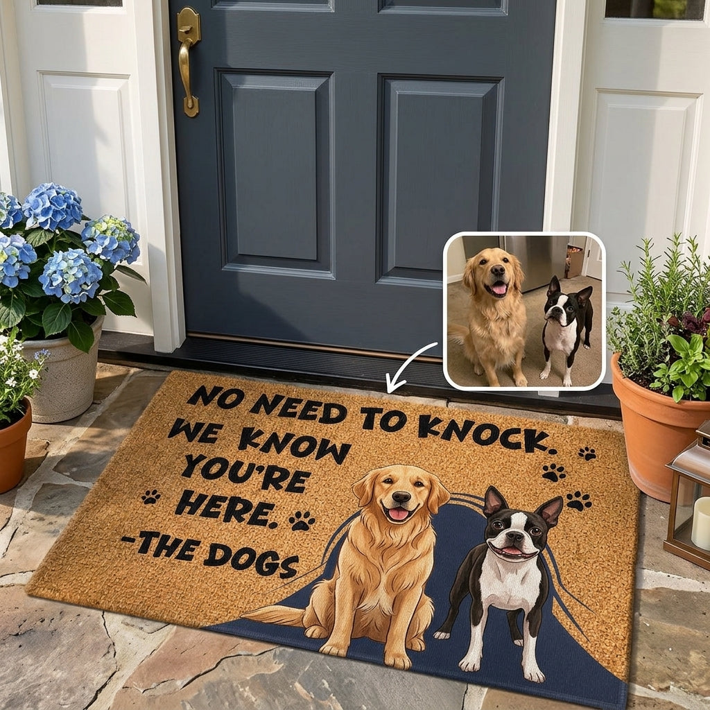 No Need to Knock, – Personalized Photo Doormat – Dog Lover Gift hero-6a72a605b23e6e9ccf7bdb84.jpg