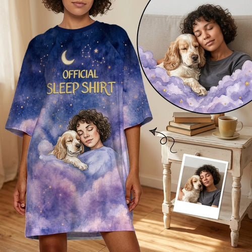 Official Sleep Shirt – Personalized Photo T-Shirt - All over printed – Dog Lover Gift hero-6a73f936b2b93823811005e9.jpg