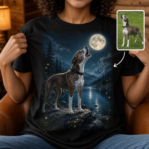 Personalized Howling Dog Moonlight T-Shirt – Custom Pet Photo Memorial Gift for Dog Lovers hero-6a7564cbb5ad66d41daa9760.png