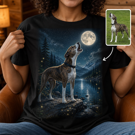Personalized Howling Dog Moonlight T-Shirt – Custom Pet Photo Memorial Gift for Dog Lovers hero-6a7564cbb5ad66d41daa9760.png