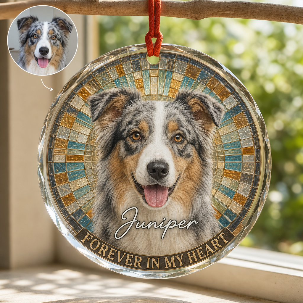 Forever in My Heart – Personalized Photo Crystal Ornament – Dog Lover Gift hero-6a7934d4d08fa387e8ffb29d.png