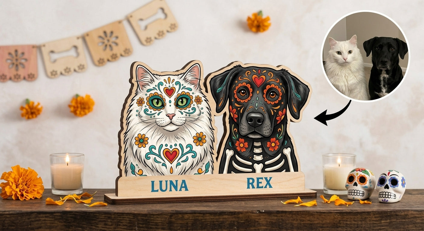Personalized Day of the Dead Pet Memorial Wooden Stand – Custom Dog & Cat Photo Keepsake hero-6a7d20cf4bce3a6bb8b6c203.jpg