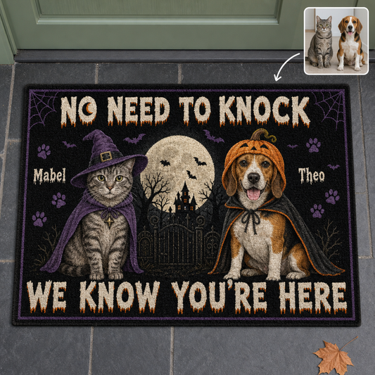 No Need to Knock – Personalized Photo Doormat – Halloween Gift hero-6a7d2a474147b968068da59e.png