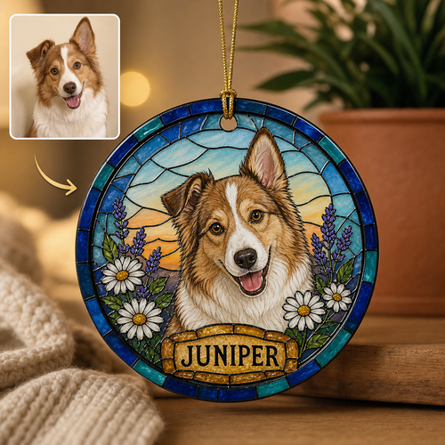 Juniper – Personalized Photo Ornament – Dog Lover Gift hero-6a7d2b424147b968068da5a4.png