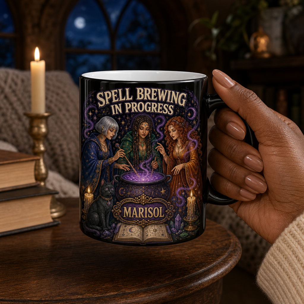 Personalized Spell Brewing Witch Mug – Custom Name Halloween Gift for Witch Lovers hero-6a7d316e9fba619e2a4e45ee.png